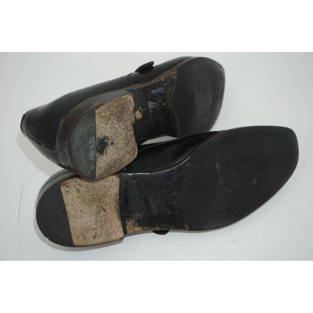 Prada Black Patent Leather Monk Strap Cap Toe Men's Size 8UK 9US - Picture 7 of 9